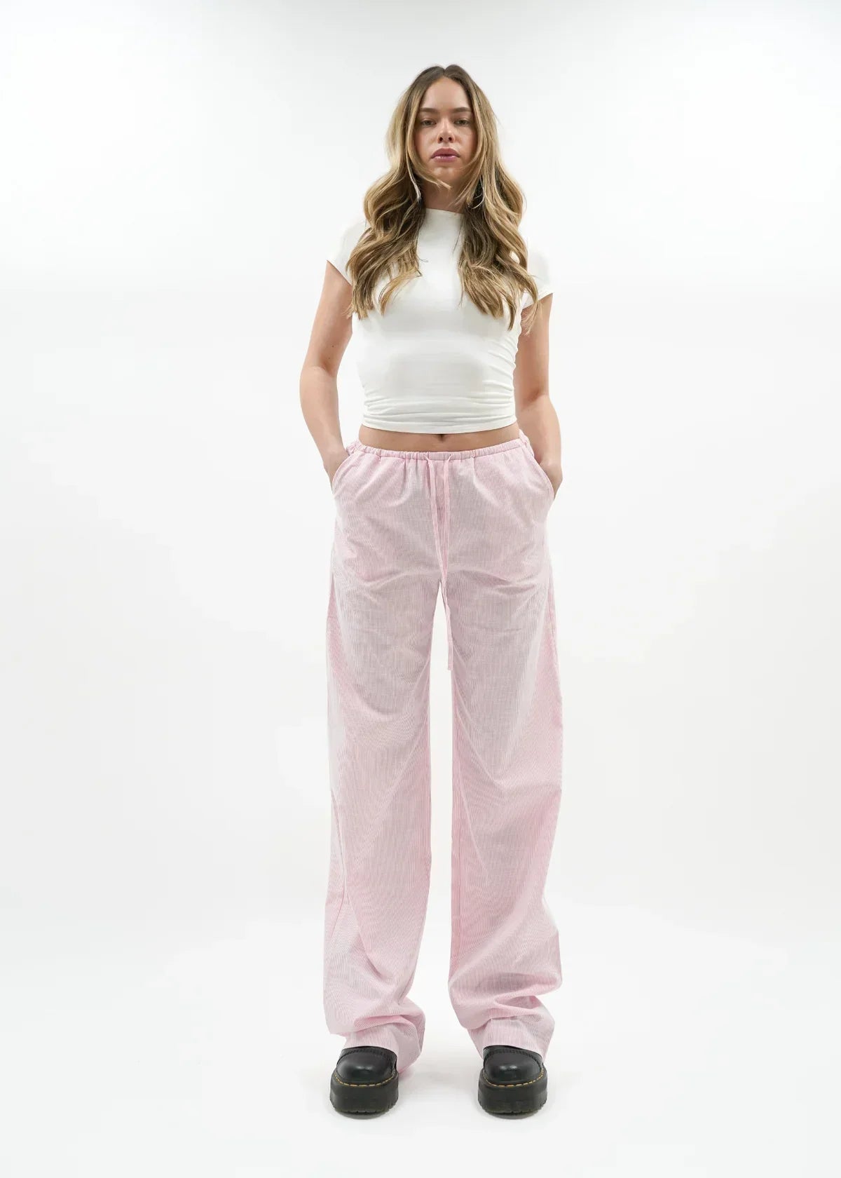 "Jennifer" Leinenhose Rosa